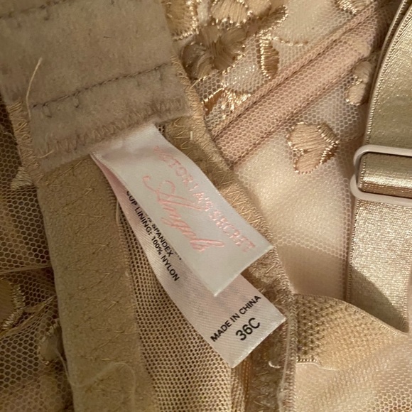 Victoria’s Secret Tan Sheer Lace Bra Size 36C - Picture 6 of 6